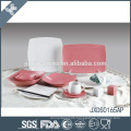 Hot sale tableware 65PCS Porcelain Square Dinner Set, Colored dinner set